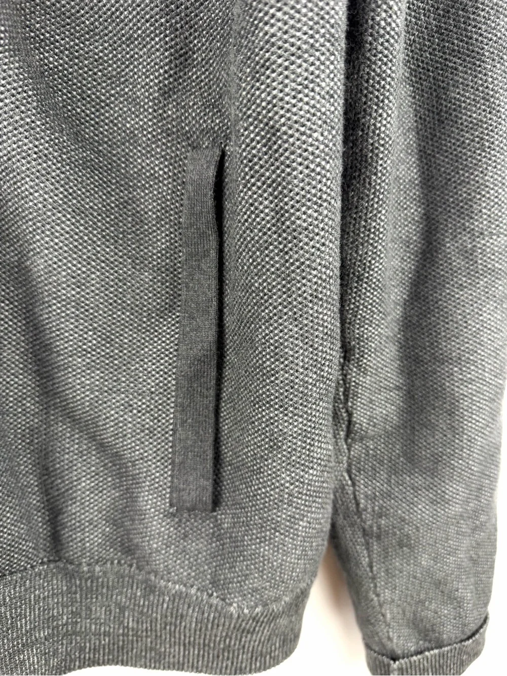 Banana Republic Men’s 100% Subpima Cotton Grey Zip Up Bomber Sweater Jacket M